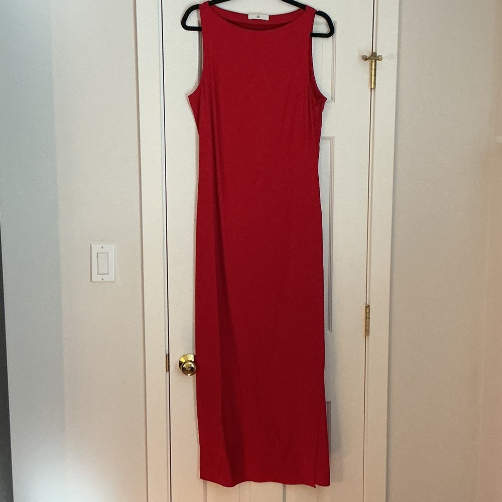 BR Elegant Red Sleeveless Maxi Dress
